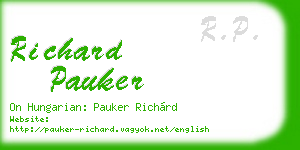 richard pauker business card