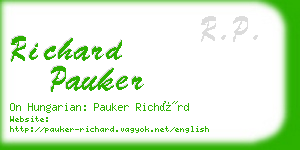 richard pauker business card